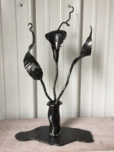 Mitty's Metal Art by Ryan Schmidt - www.mittysmetalart.com - This calla lily is maintenance free and blooms all year round! The handcrafted, using blacksmith and other metalsmithing techniques, is finished with a clear coat to showcase the natural beauty 