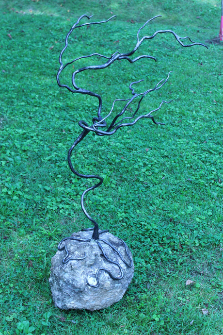 Blacksmith Metal Art - www.mittysmetalart.com - Metal Bonsai Tree Garden Sculpture 