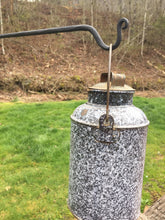The durable three-piece stake design allows you to take your campfire pot dangler anywhere for your cookouts. Simply hang or dangle your coffee pot or Dutch oven to heat quickly and easily. The iron is hand-forged and textured with a black matte high-temp
