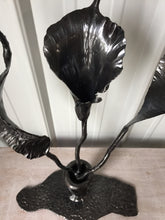 Mitty's Metal Art by Ryan Schmidt - www.mittysmetalart.com - This calla lily is maintenance free and blooms all year round! The handcrafted, using blacksmith and other metalsmithing techniques, is finished with a clear coat to showcase the natural beauty 