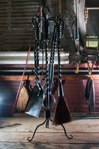 Fireplace Tools by Ryan Schmidt, Blacksmith Metal Art, www.mittysmetalart.com