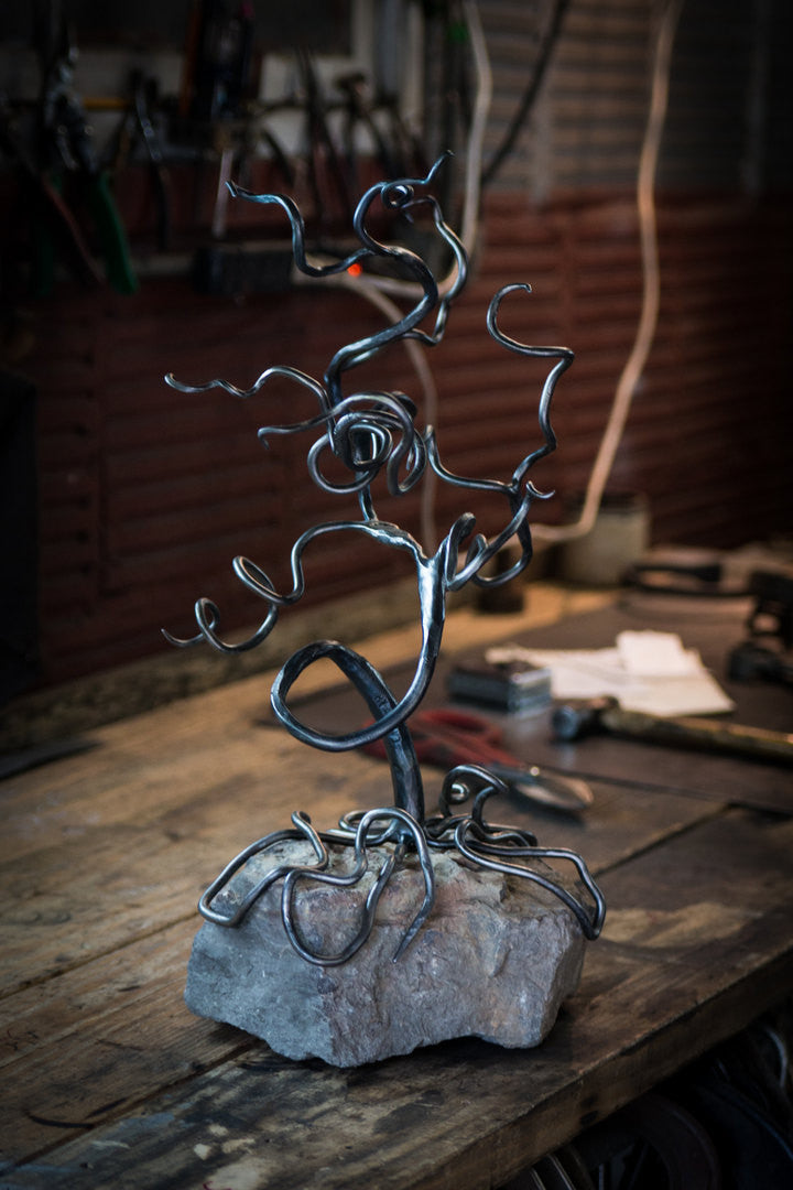 Blacksmith Metal Art by Ryan Schmidt - www.mittysmetalart.com - Metal Bonsai Tree Sculpture 